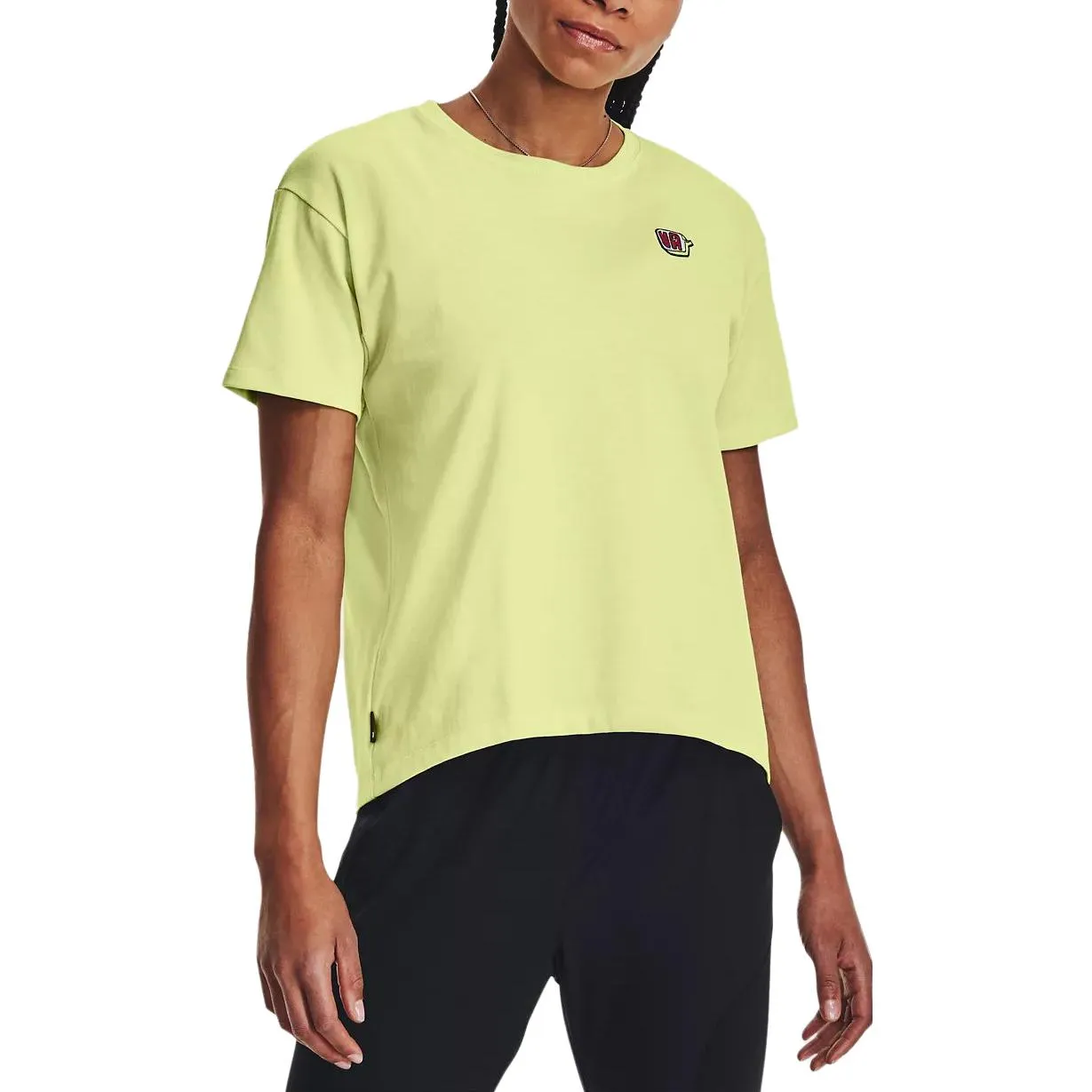 (WMNS) Under Armour Heavyweight Graphic T-shirt 'Yellow' 1376743-391 sold by KicksCrew product image thumbnail 4