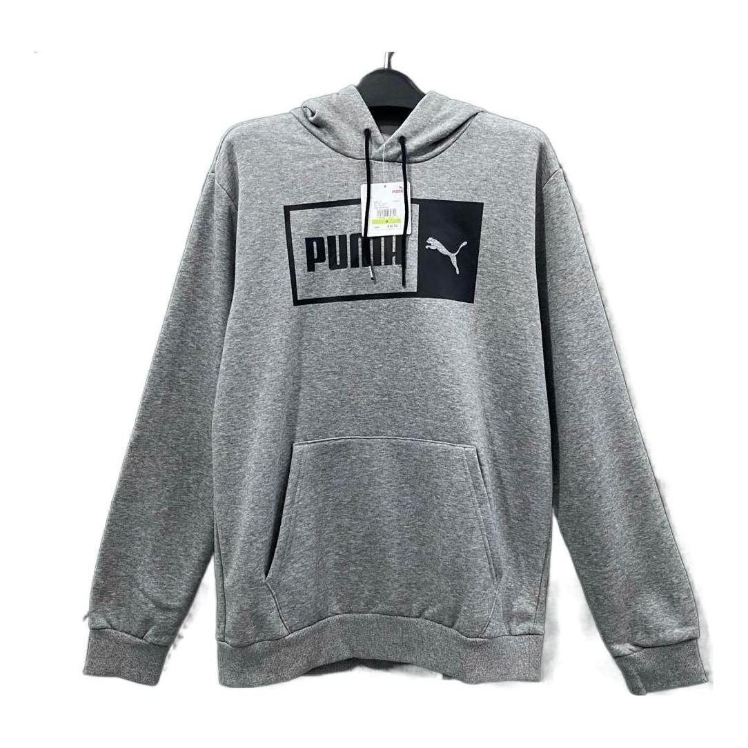 Puma Split Logo Heathered Hoodie 'Grey' 848222-03 sold by KicksCrew
