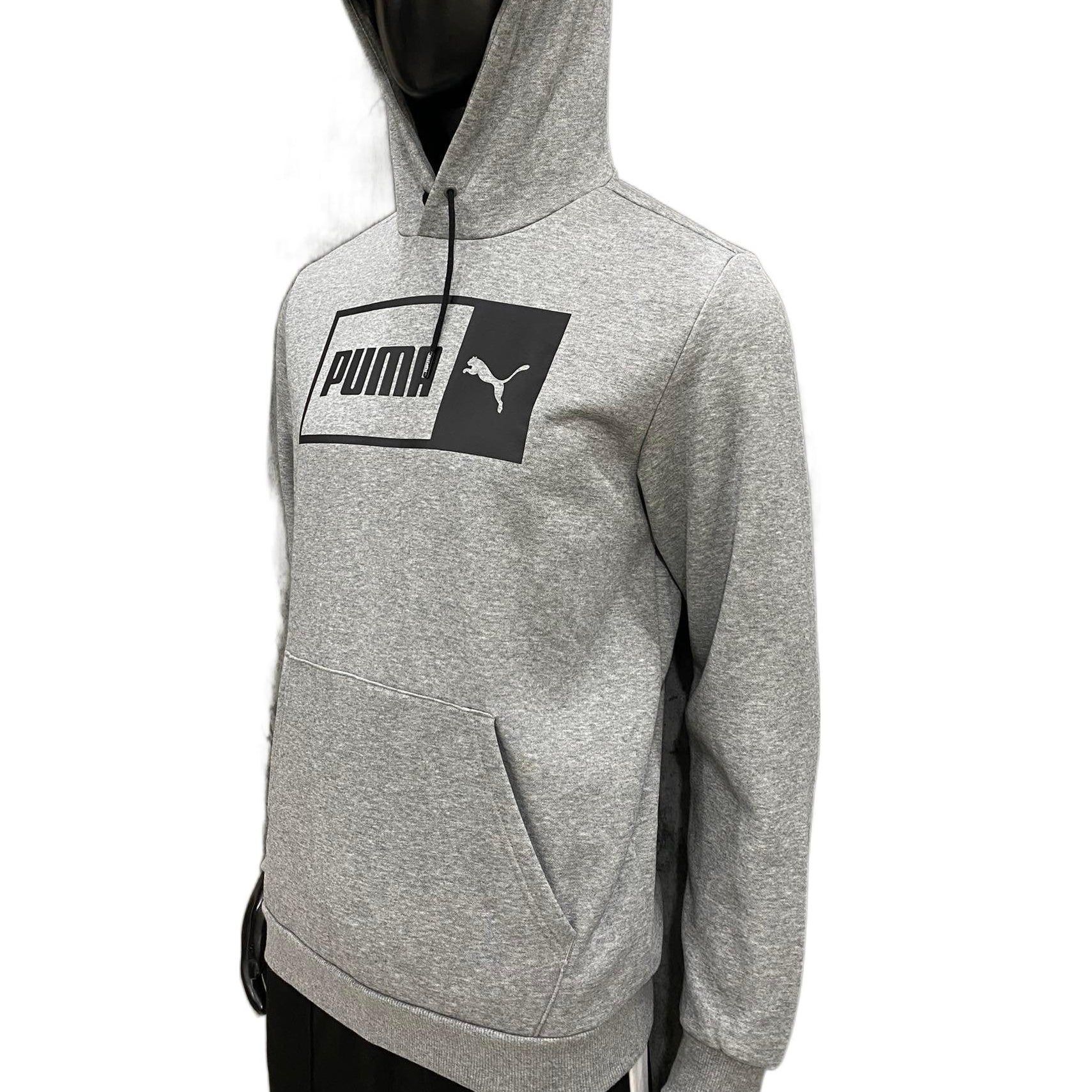 Puma Split Logo Heathered Hoodie 'Grey' 848222-03 sold by KicksCrew product image thumbnail 2