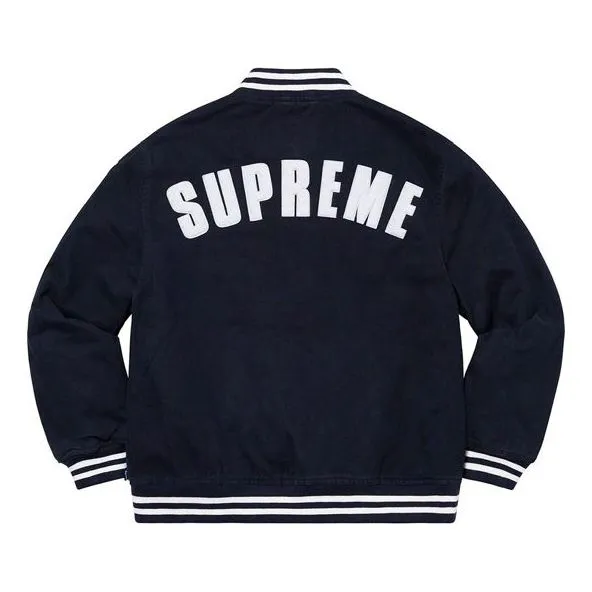 Supreme x New Era x MLB Varsity Jacket 'Black Multi-Color