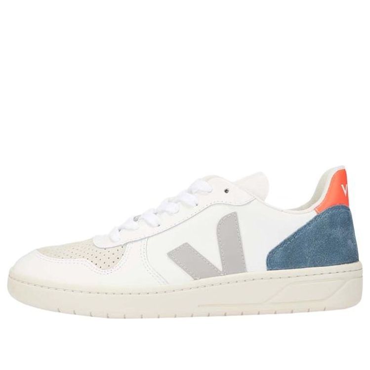 Veja V-10 Lace-Up Sneakers 'White Oxford Grey' VX022303B sold by KicksCrew