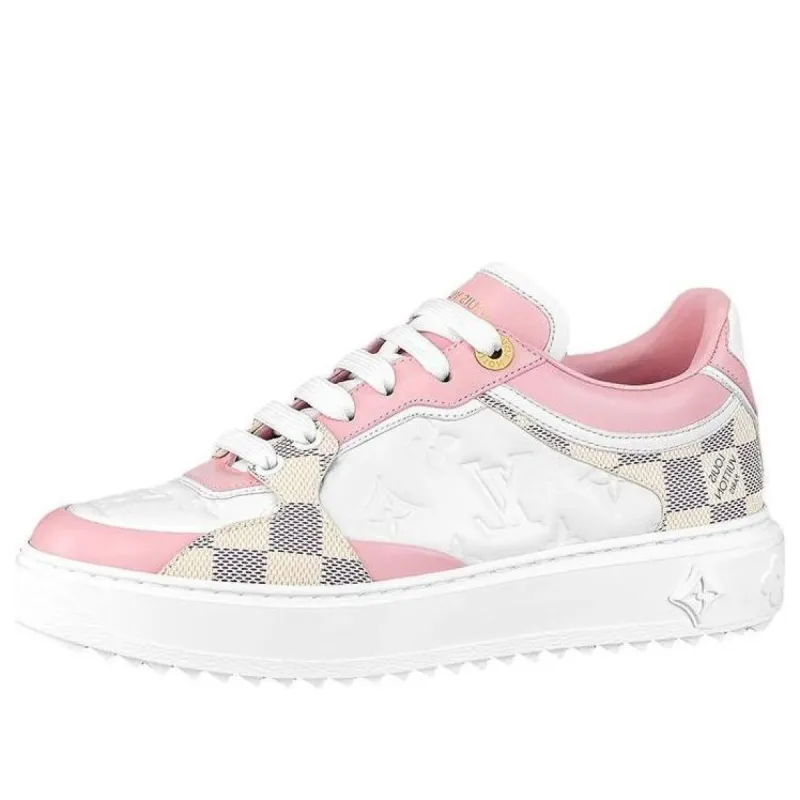 (WMNS) LOUIS VUITTON Time Out Sneakers 'White with Plaid and Logo Monogram' 1A9PYU sold by KicksCrew