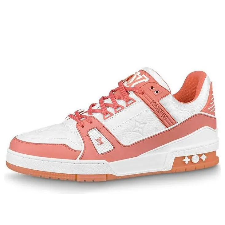 LOUIS VUITTON Trainer Sneakers 'Peach White' 1A8KC8 sold by KicksCrew