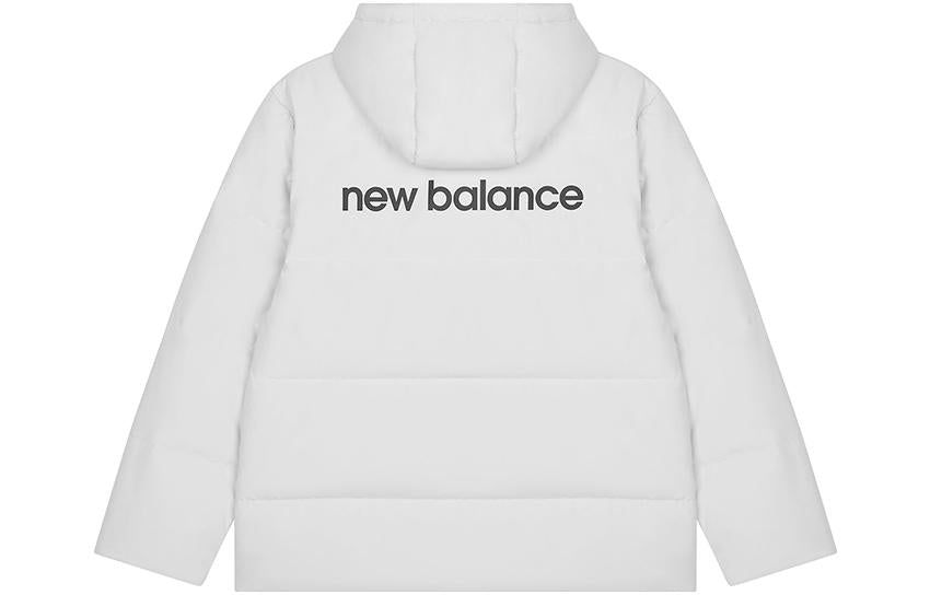 New Balance Logo Print Down Jacket 'White Black' AMJ23343-GYM sold by KicksCrew product image thumbnail 2
