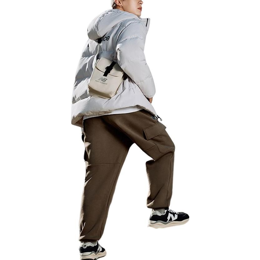 New Balance Logo Print Down Jacket 'White Black' AMJ23343-GYM sold by KicksCrew product image thumbnail 3