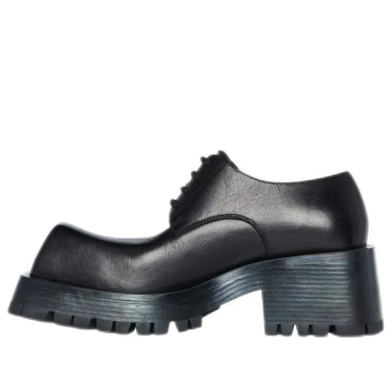 (WMNS) Balenciaga Trooper Derby Shoes 'Black' 678812WB9201000 sold by KicksCrew