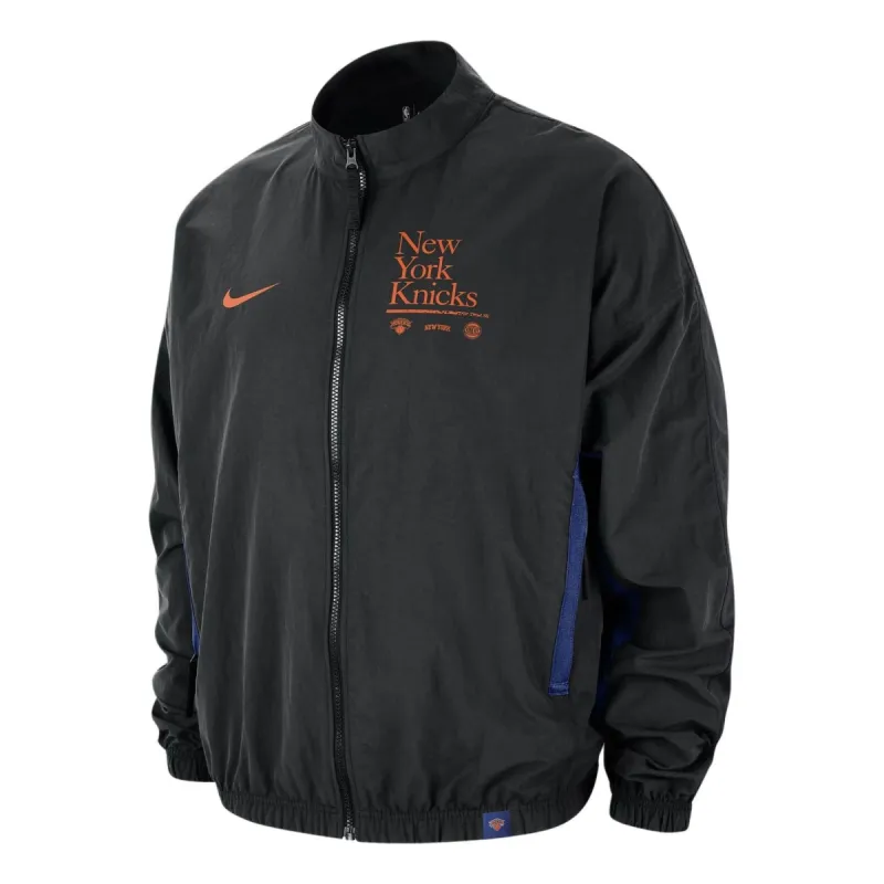 Nike NBA New York Knicks DNA Courtside Woven Graphic Jacket 'Black Orange' FD8537-010 sold by KicksCrew