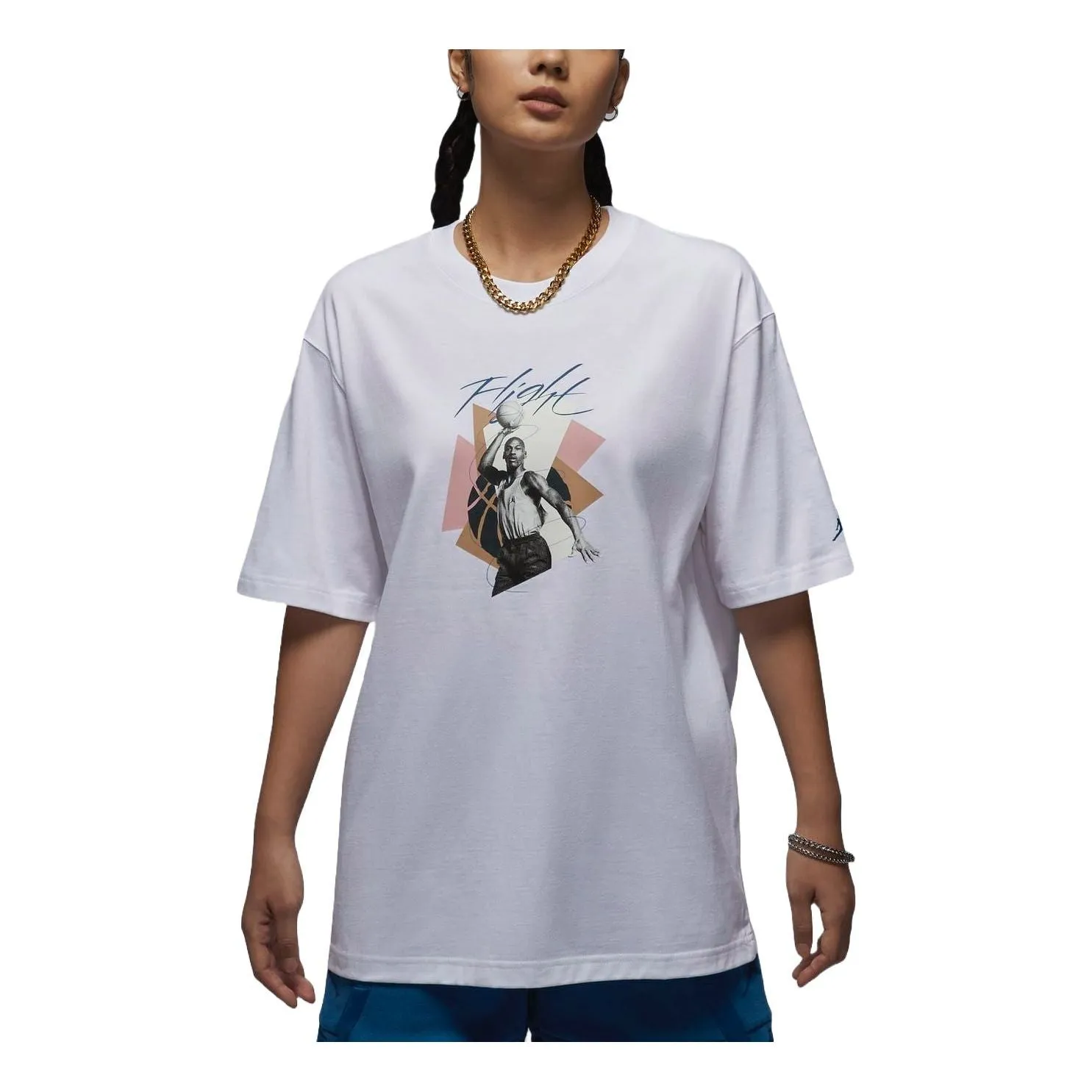(WMNS) Air Jordan Graphic Oversized T-shirt Asia Sizing 'White' FN5709-100 sold by KicksCrew