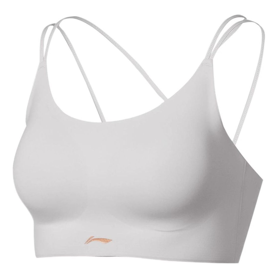 (WMNS) Li-Ning Training Sports Bra 'Grey' AUBS096-1 sold by KicksCrew