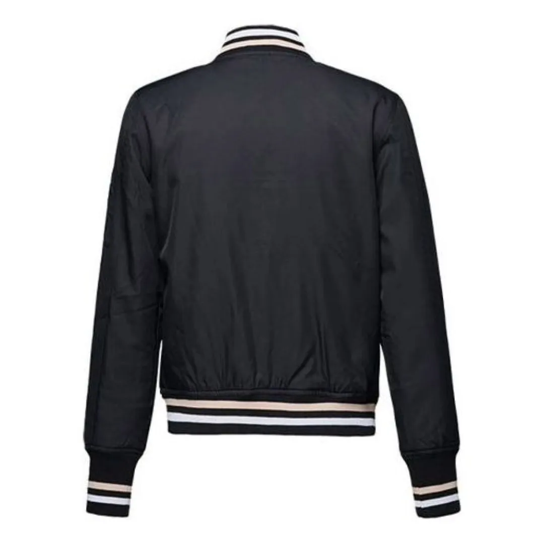 (WMNS) Converse Baseball Jacket 'Black White' 10017469-A01 sold by KicksCrew product image thumbnail 2