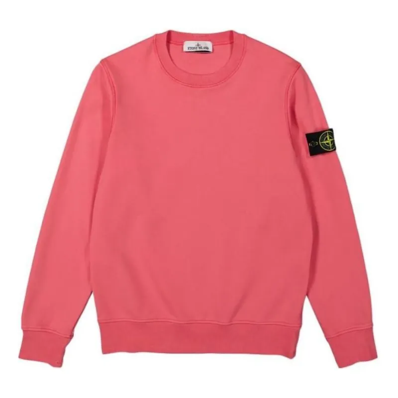 STONE ISLAND Garment Dyed Fleece Sweatshirt 'Pink' 101563051-V0087 sold by KicksCrew