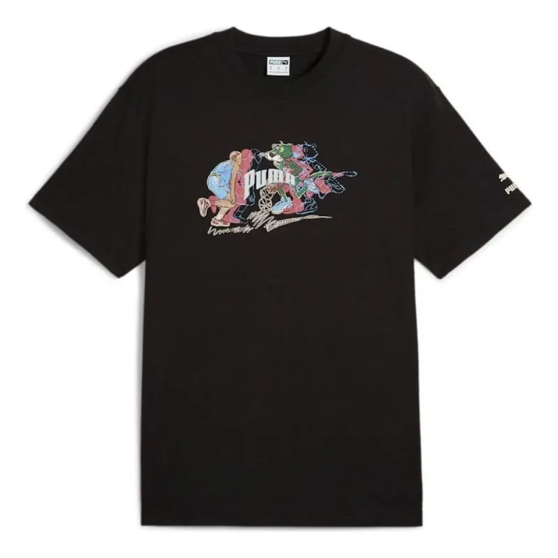 PUMA Herren Team For The Fanbase T-shirt 'Black' 629400-01 sold by KicksCrew