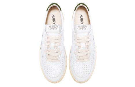 Autry Medalist Leather Low 'White Dark Green' AULM-LL47 sold by KicksCrew