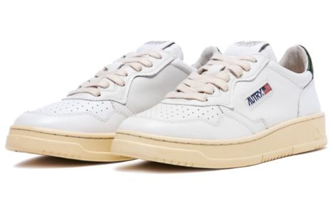 Autry Medalist Leather Low 'White Dark Green' AULM-LL47 sold by KicksCrew