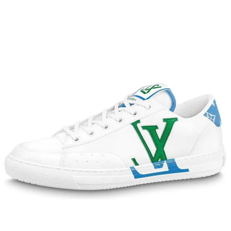LOUIS VUITTON Charlie Sneakers 'White Blue Green' 1AA4BR sold by KicksCrew