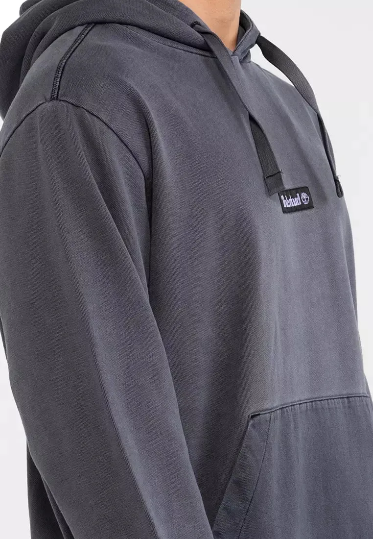 Timberland Mixed Media Garment Dye Hoodie 'Dark Grey' A6JWK-001 sold by KicksCrew product image thumbnail 3