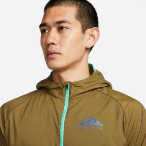 Nike Trail Aireez lightweight trail running jacket 'Olive Green' DX6884-368 sold by KicksCrew