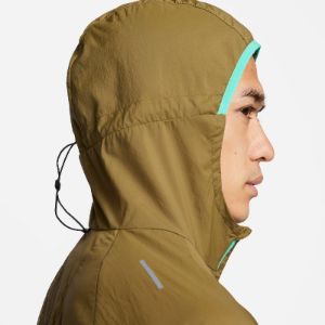 Nike Trail Aireez lightweight trail running jacket 'Olive Green' DX6884-368 sold by KicksCrew