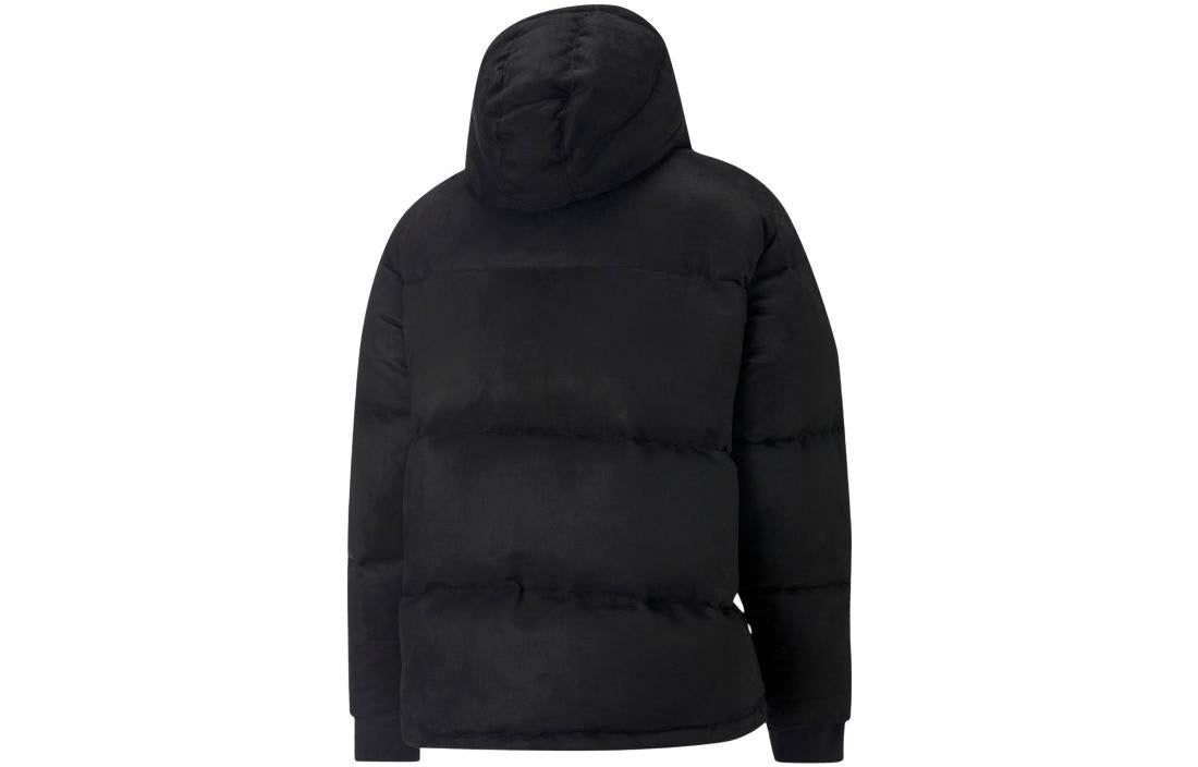 Puma Logo MMQ Faux Leather Down Jacket 'Black' 535786-01 sold by KicksCrew product image thumbnail 2