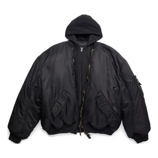 Balenciaga Paris All In Bomber Jacket 'Black' 746456TNO271000 sold by KicksCrew