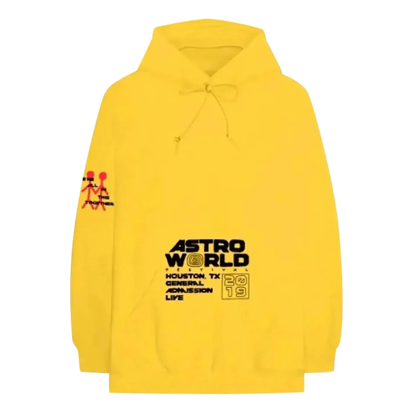 Travis Scott Cactus Jack Astroworld Festival 2019 Official Souvenir Hoodie 'Gold' TC-377 sold by KicksCrew