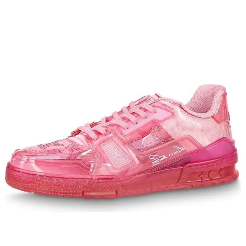 LOUIS VUITTON Trainer Sneakers 'Pink PVC' 1A8KJM sold by KicksCrew
