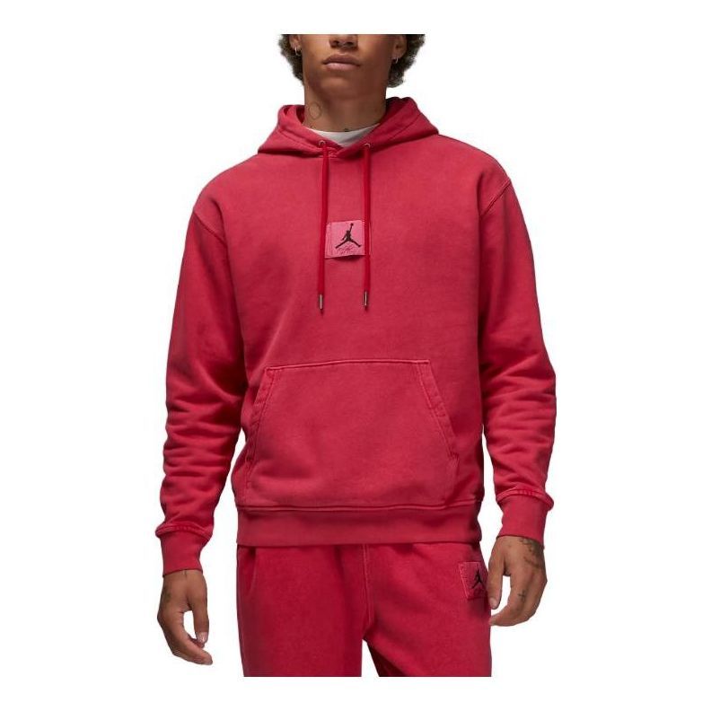 Air Jordan Essentials Statement Fleece Washed Hoodie 'Red