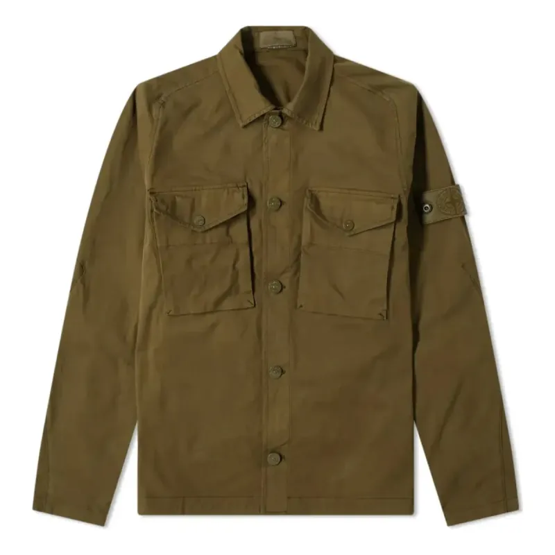 STONE ISLAND Ghost Piece Overshirt 'Military Green' 7215123F2-V0054 sold by KicksCrew