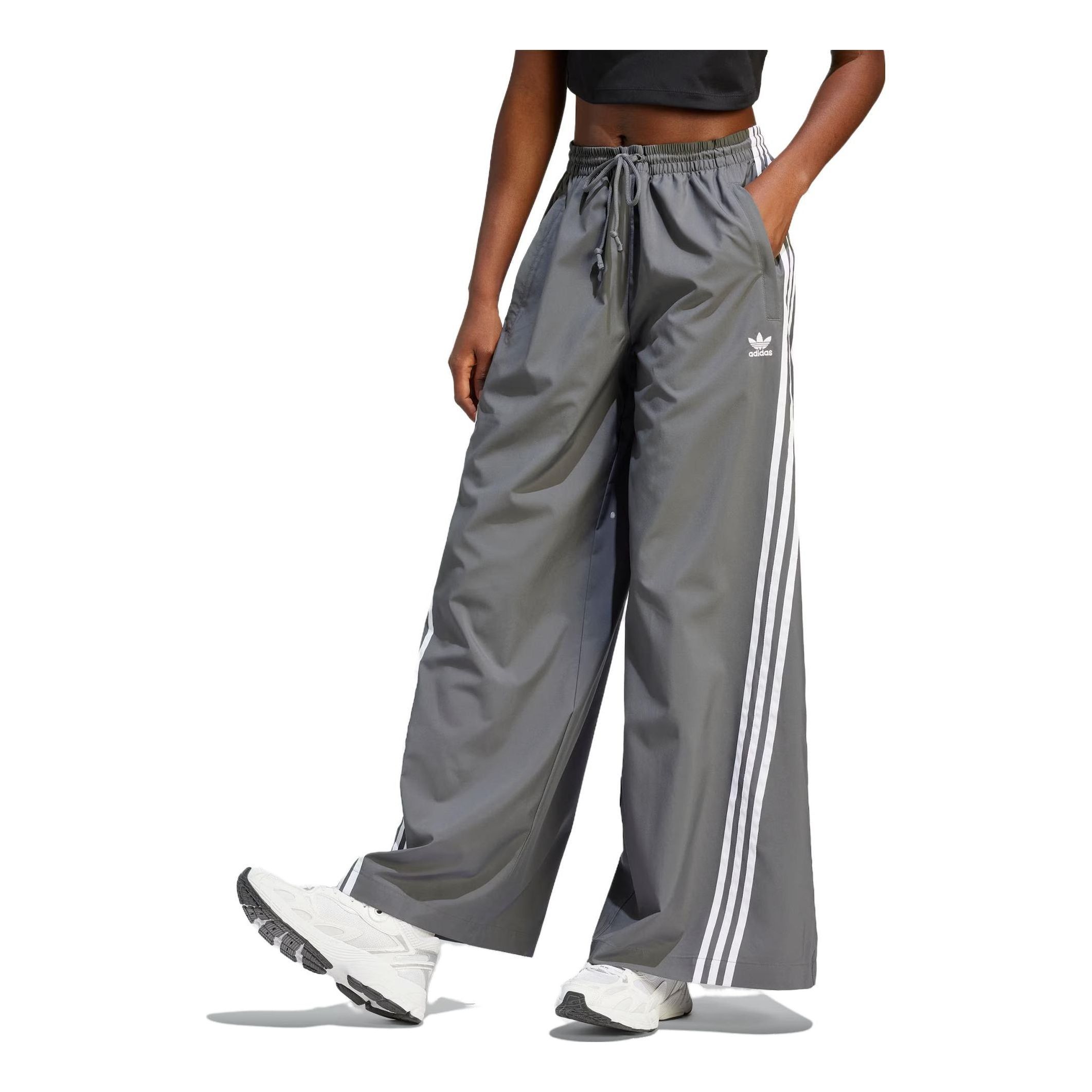 (WMNS) adidas originals Adilenium Oversized Track Pants 'Grey' IV9317 sold by KicksCrew