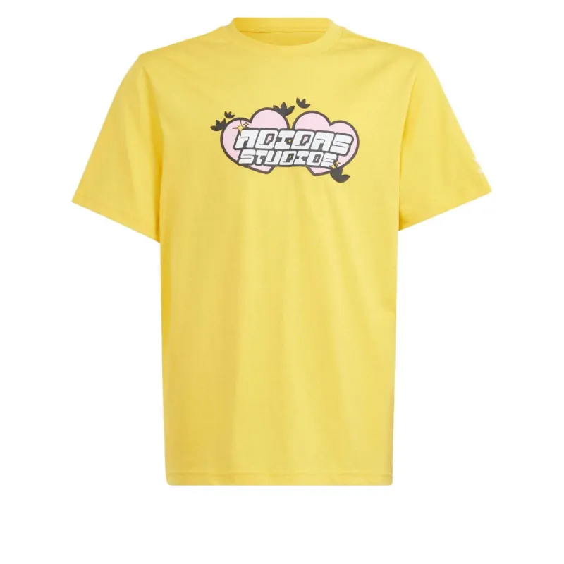 (GS) adidas Graphic T-shirt 'Yellow' IR9777 sold by KicksCrew