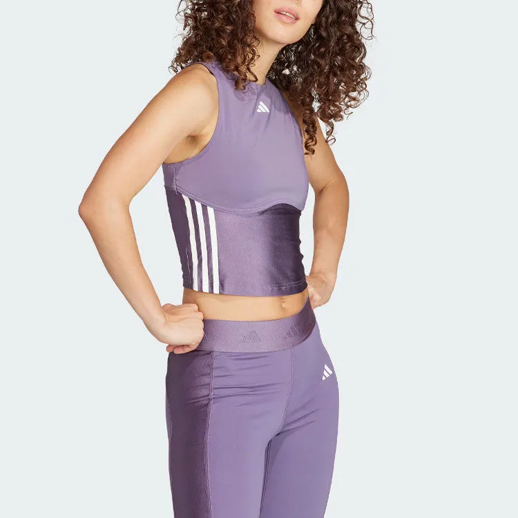(WMNS) adidas Hyperglam Shine Crop Tank Top 'Pueple' IN6822 sold by KicksCrew product image thumbnail 4
