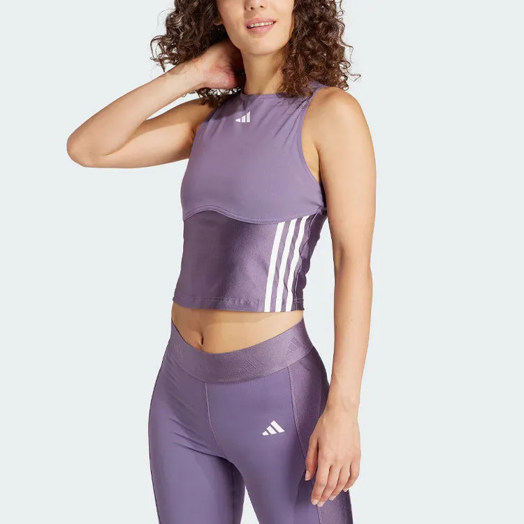 (WMNS) adidas Hyperglam Shine Crop Tank Top 'Pueple' IN6822 sold by KicksCrew product image thumbnail 2