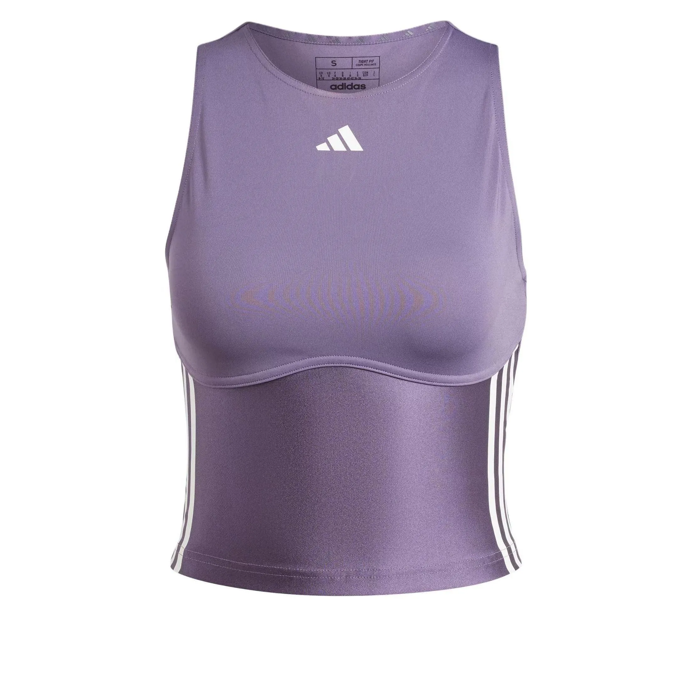 (WMNS) adidas Hyperglam Shine Crop Tank Top 'Pueple' IN6822 sold by KicksCrew