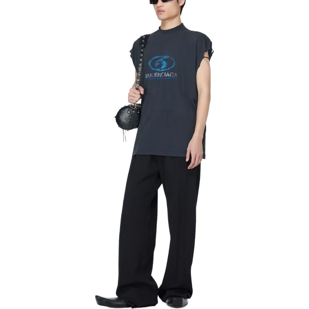 Balenciaga Surfer Sleeveless T-shirt 'Black Blue' 767844TPVM31412 sold by KicksCrew product image thumbnail 2