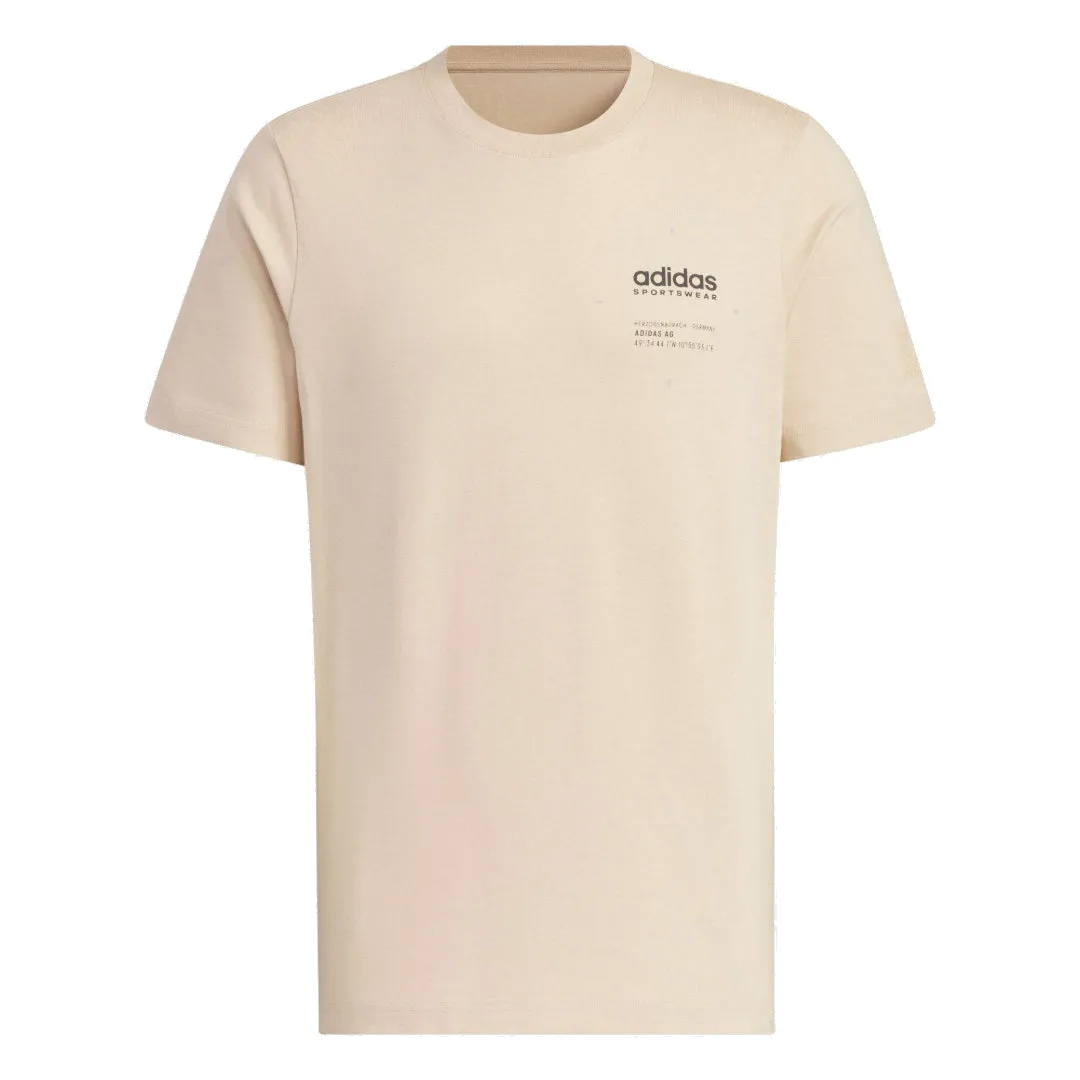 adidas Small Linear Logo T-Shirt 'Beige' JI9077 sold by KicksCrew