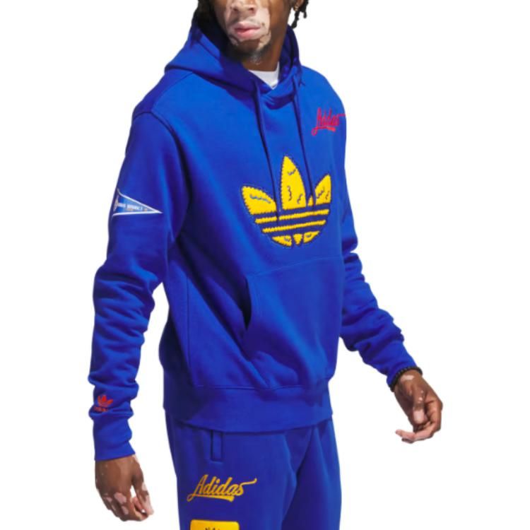 adidas originals Collegiate Badge Hoodie 'Blue' IL2355 sold by KicksCrew product image thumbnail 4