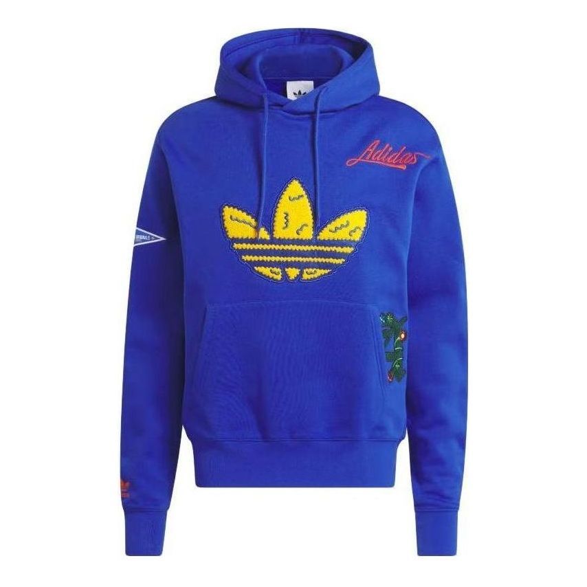 adidas originals Collegiate Badge Hoodie 'Blue' IL2355 sold by KicksCrew