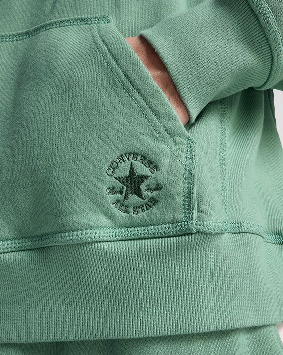 Converse Converse Gold Standard Loose-Fit Pullover Logo Hoodie 'Green' 10025917-A06 sold by KicksCrew product image thumbnail 3