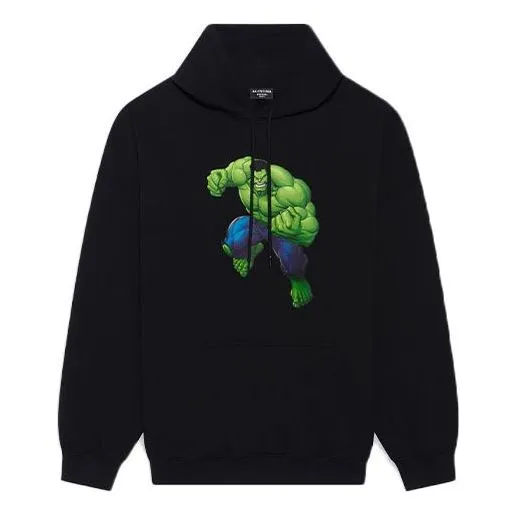 Balenciaga x Marvel Hulk Hoodie Medium Fit 'Black' 600583TLV581000 sold by KicksCrew