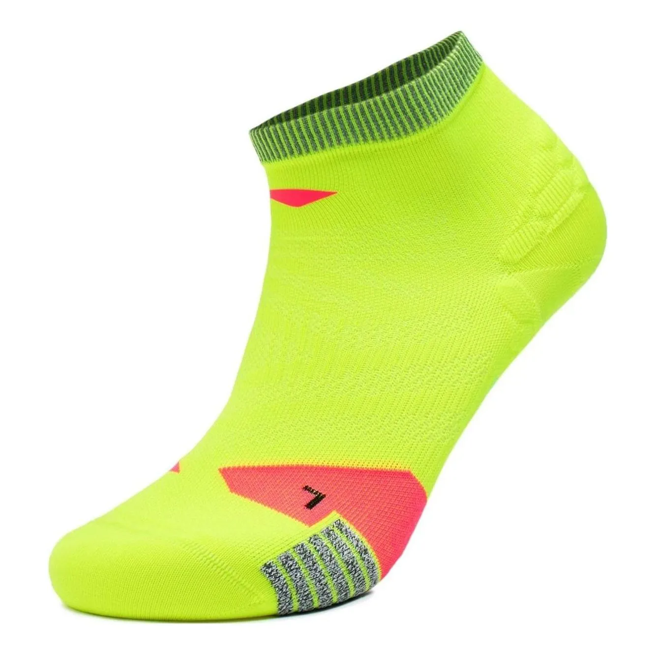 Li-Ning Running Short Socks 'Neon Yellow' AWST101-3 sold by KicksCrew