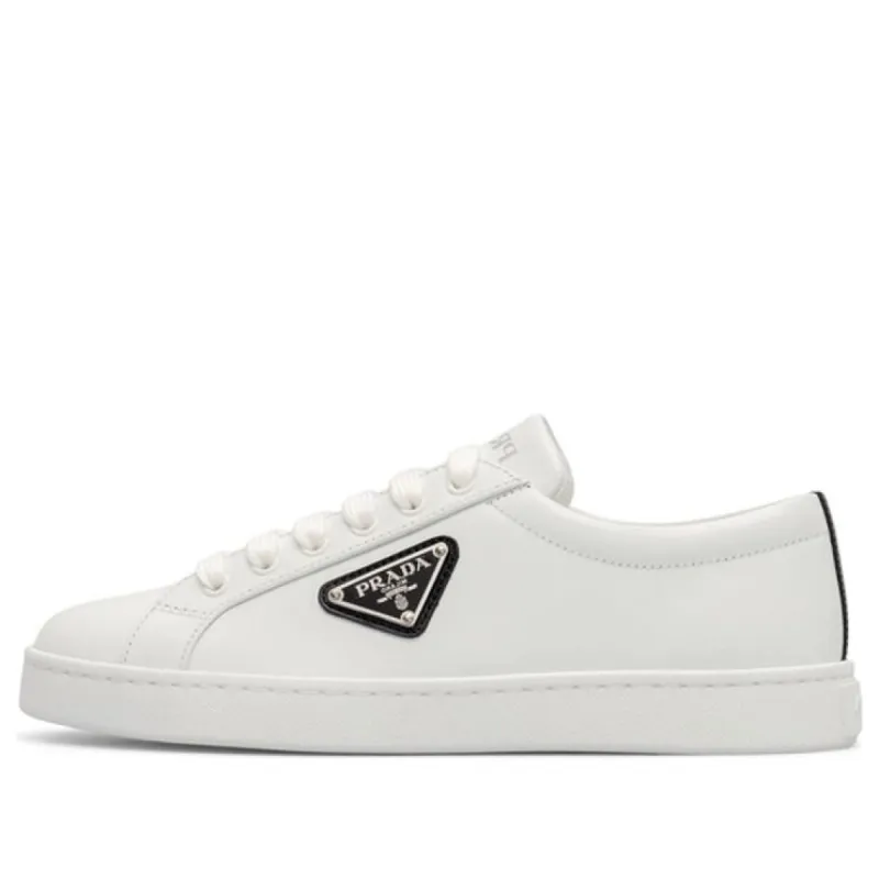 (WMNS) PRADA Leather Sneakers 'White' 1E941M_3F0E_F0964 sold by KicksCrew