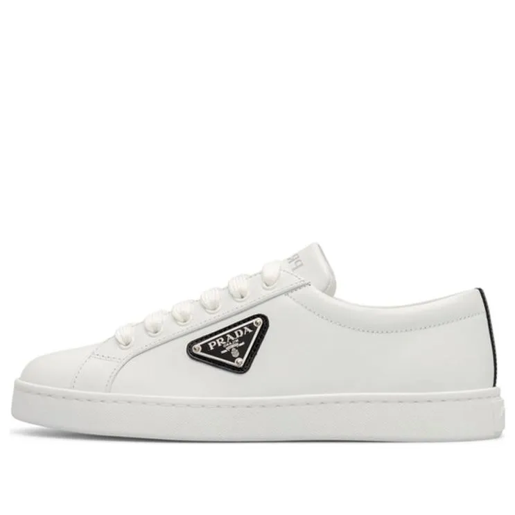 (WMNS) PRADA Leather Sneakers 'White' 1E941M_3F0E_F0964 sold by KicksCrew