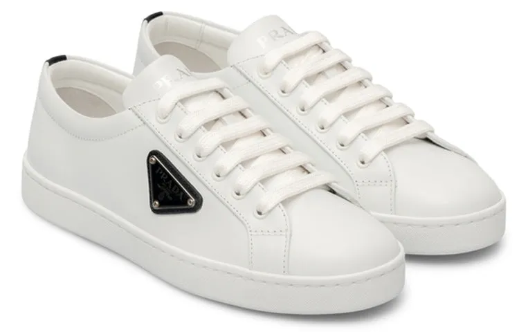 (WMNS) PRADA Leather Sneakers 'White' 1E941M_3F0E_F0964 sold by KicksCrew product image thumbnail 3