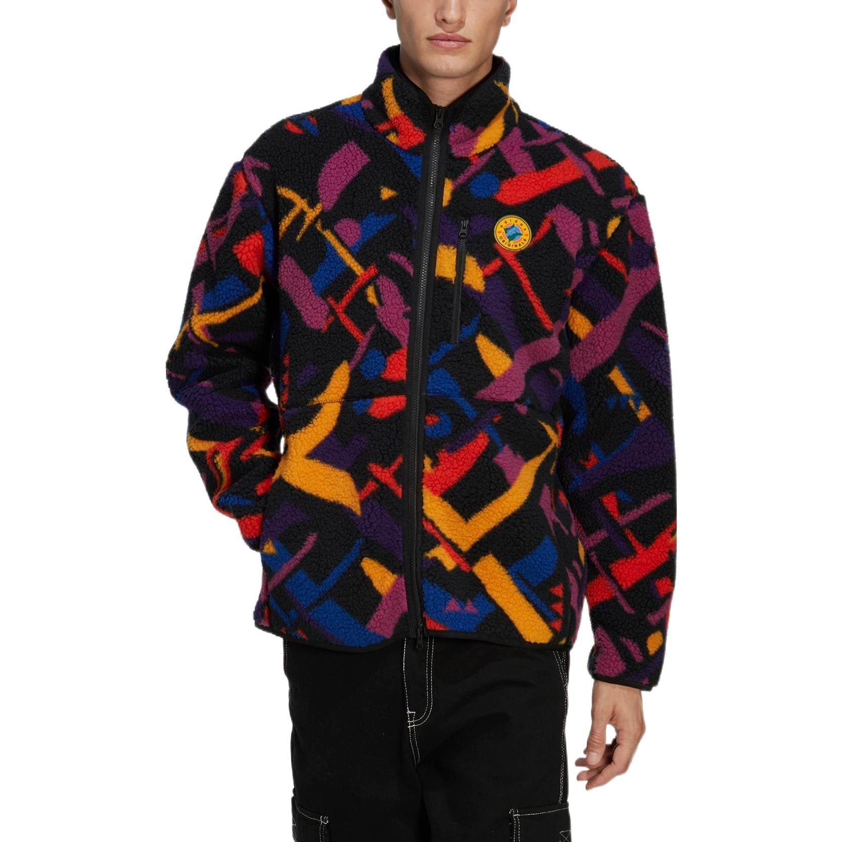 adidas originals Wander Hour Full-Zip Printed Fleece Jacket 'Multicolor' II8478 sold by KicksCrew product image thumbnail 3