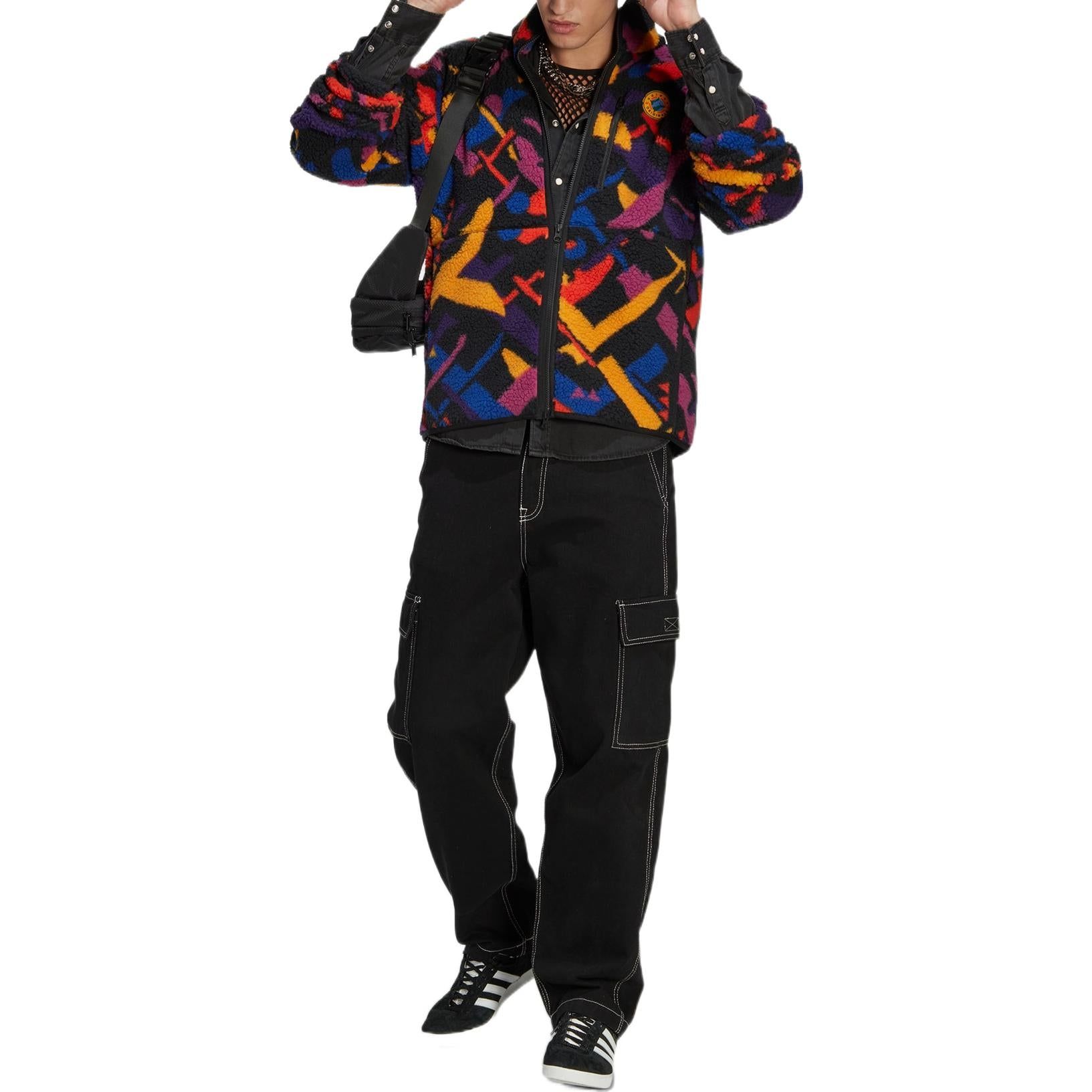 adidas originals Wander Hour Full-Zip Printed Fleece Jacket 'Multicolor' II8478 sold by KicksCrew product image thumbnail 2