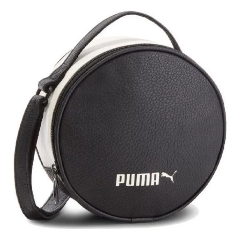 (WMNS) PUMA Prime Classics Round Case Bag 'Black White' 075586-01 sold by KicksCrew
