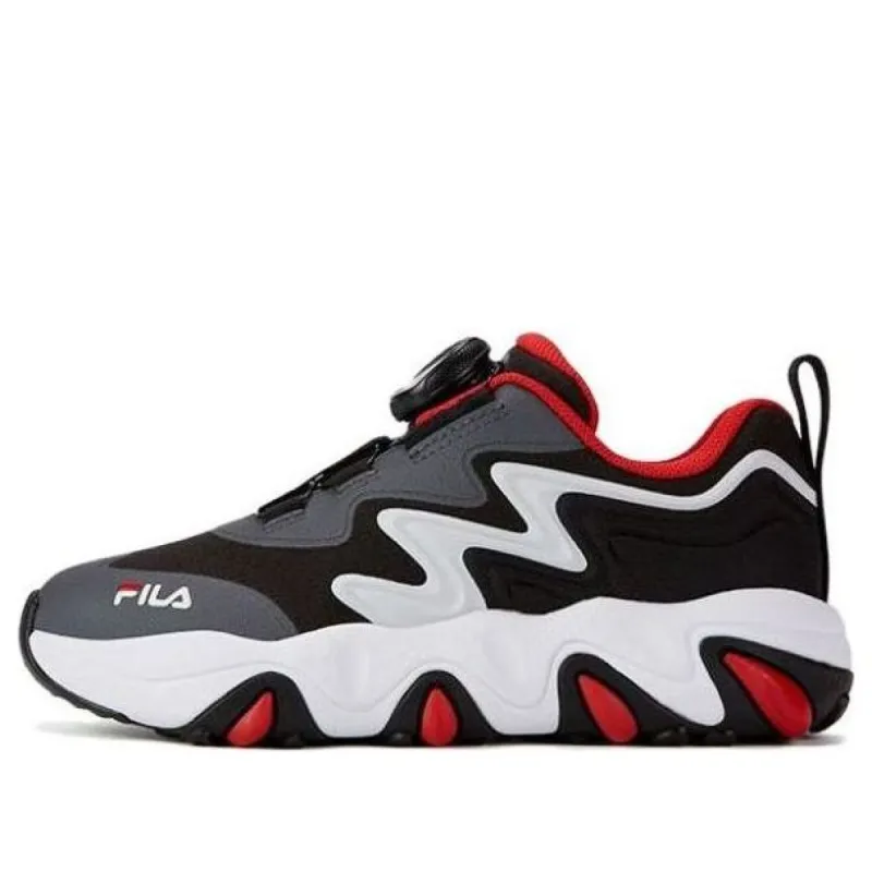 (PS) FILA Essential Casual Sneakers 'Grey Black Red' K14B342502FBC sold by KicksCrew