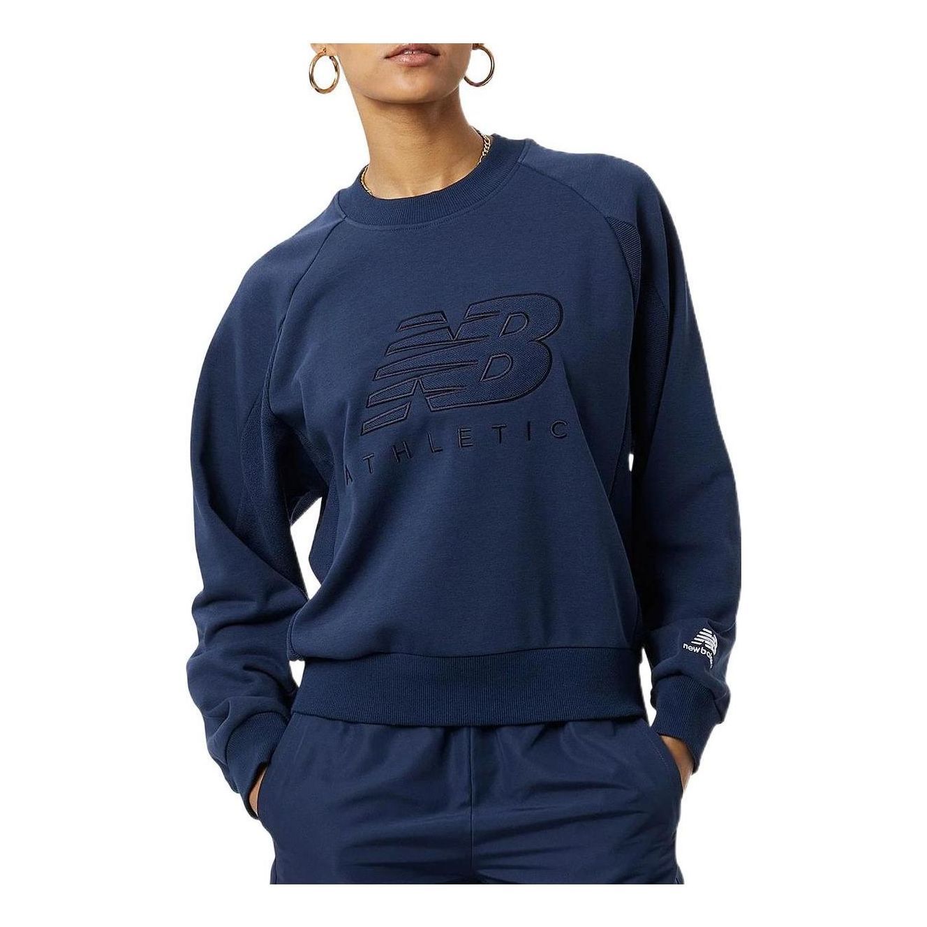 (WMNS) New Balance Athletics Sweat Crew 'Natural Indigo' WT23501-NGO sold by KicksCrew