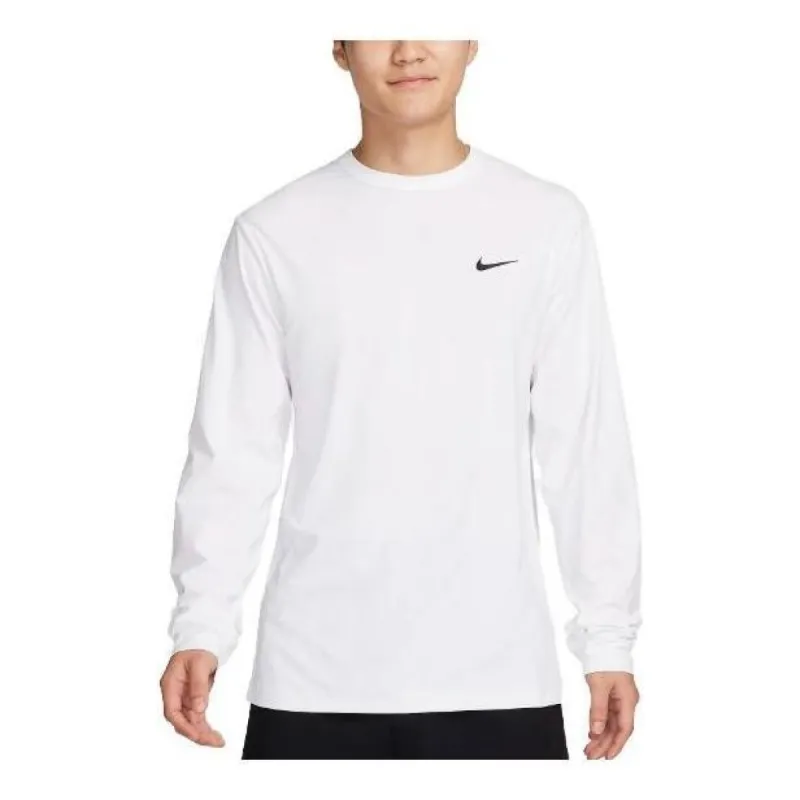 Nike Dri-FIT UV Hyverse Long-Sleeve Fitness Top 'White' FB8584-100 sold by KicksCrew