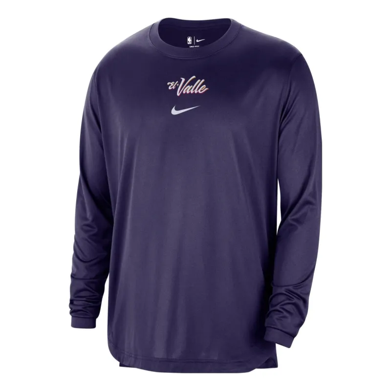 Nike x NBA Dri-Fit Phoenix Suns City Edition Long Sleeve 'Purple' FB3606-535 sold by KicksCrew
